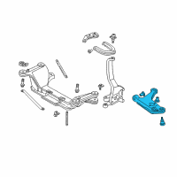 OEM 1998 Pontiac Firebird Front Lower Control Arm Assembly Diagram - 52367659