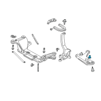 OEM Pontiac Firebird Bushing, Front Lower Control Arm Rear Diagram - 22156434