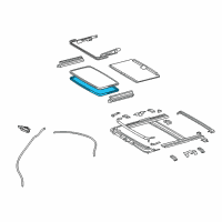 OEM 2013 Lexus IS350 Weatherstrip, Sliding Roof Diagram - 63251-53030