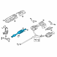OEM 2017 Hyundai Sonata Center Muffler Assembly Diagram - 28650-C2600