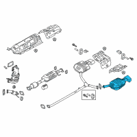 OEM 2019 Kia Optima Rear Muffler Assembly, Left Diagram - 28710D5600