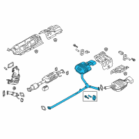 OEM 2019 Kia Optima Rear Muffler Assembly, Right Diagram - 28711D5600