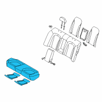 OEM 2011 Kia Optima Cushion Assembly-Rear Seat Diagram - 891002T040AN7