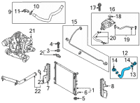OEM 2021 Hyundai Sonata Hose Assembly-Radiator, UPR Diagram - 25414-L1300