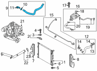 OEM 2021 Kia K5 Hose Assembly-RADAATOR, L Diagram - 25415L1300