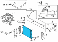 OEM Kia K5 Radiator Assy Diagram - 25310L3000