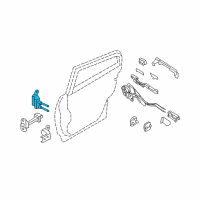 OEM Infiniti QX50 Hinge Assy-Rear Door Diagram - 82400-JK000