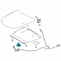 OEM 2016 Lexus IS200t Hood Lock Assembly Diagram - 53510-53100