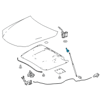 OEM Lexus IS300 Bracket, Hood Stay Diagram - 53337-53020