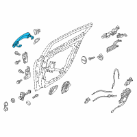 OEM Kia K900 Rear Door Outside Handle, Left Diagram - 836513T100E6S