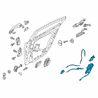 OEM 2017 Kia K900 Rear Door Latch Assembly, Left Diagram - 814103T111