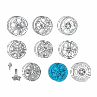 OEM 2017 Jeep Compass Aluminum Wheel Diagram - 6ZR932X8AA