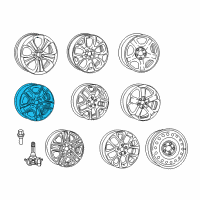 OEM 2019 Jeep Compass Aluminum Wheel Diagram - 5VC24GSAAA