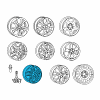 OEM Jeep Compass Aluminum Wheel Diagram - 6ZR942AUAA