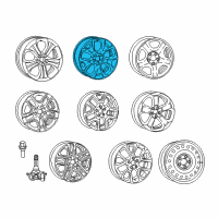 OEM Jeep Aluminum Wheel Diagram - 5VC281STAA