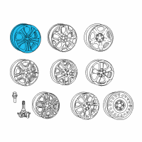 OEM 2017 Jeep Compass Aluminum Wheel Diagram - 5VC271XFAA