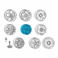 OEM 2019 Jeep Compass Aluminum Wheel Diagram - 5VC261XFAA