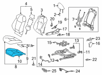 OEM Toyota Corolla Cross Seat Cushion Pad Diagram - 71511-0A080