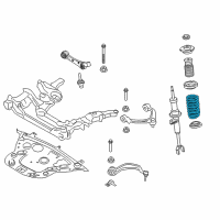 OEM 2015 BMW 650i Front Coil Spring Diagram - 31-33-6-795-432