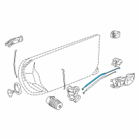 OEM 2004 Chevrolet Corvette Rod Asm-Front Side Door Inside Handle Diagram - 10344822