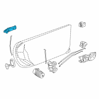 OEM 2002 Chevrolet Corvette Handle Asm-Front Side Door Outside Diagram - 10439373