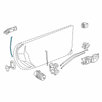 OEM 2002 Chevrolet Corvette Rod-Front Side Door Outside Handle Diagram - 10233177