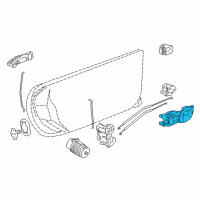 OEM 2001 Chevrolet Corvette Handle Asm-Front Side Door Inside <Use 1C5L Diagram - 10406534