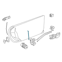 OEM 1998 Chevrolet Corvette Rod-Front Side Door Lock Cyl Diagram - 10233179