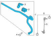 OEM 2021 Chevrolet Trailblazer Stabilizer Bar Diagram - 42481715