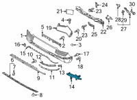 OEM Hyundai Ioniq 5 LAMP ASSY-REAR R/REFL, LH Diagram - 92405-GI100