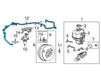 OEM 2016 Dodge Durango Hose-Brake Booster Vacuum Diagram - 4581952AC