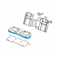 OEM 2008 Chrysler 300 Seat Cushion Foam Diagram - 5174635AA