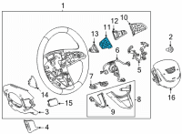 OEM Cadillac CT4 Cruise Switch Diagram - 13543447