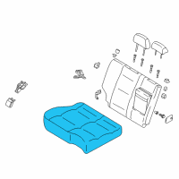 OEM 2008 Kia Sorento Cushion Assembly-Rear 2ND Diagram - 892003E850FC3