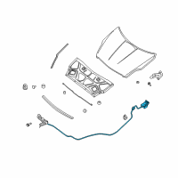 OEM 2012 Nissan Maxima Cable Assembly-Hood Lock Diagram - 65621-JA000