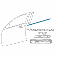 OEM 2019 Toyota Tacoma Belt Molding Diagram - 68162-04060