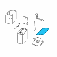 OEM Toyota Battery Tray Diagram - 74450-48050