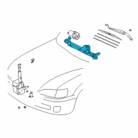 OEM 1998 Toyota Camry Link Assy, Windshield Wiper Diagram - 85150-AA020