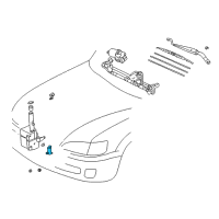 OEM 1998 Lexus GS400 Motor And Pump Assy, Windshield Washer Diagram - 85330-33020