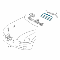OEM 2001 Toyota Camry Blade Assembly Diagram - 85222-36041