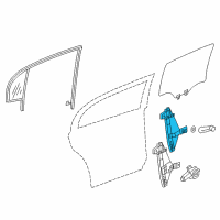 OEM Saturn Ion Rear Side Door Window Regulator Assembly Diagram - 15906997