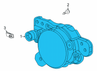 OEM Chevrolet Trailblazer Fog Lamp Assembly Diagram - 42737706