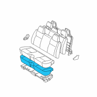 OEM 2004 Toyota Tacoma Pad, Front Seat Cushion Diagram - 71511-04140