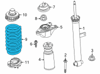 OEM BMW M240i xDrive REAR COIL SPRING Diagram - 33-53-1-543-694