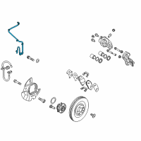 OEM 2017 Hyundai Santa Fe Sensor Assembly-Abs Front Wheel , L Diagram - 95670-2W000
