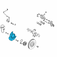 OEM 2017 Hyundai Santa Fe Sport Cover-Front Brake Disc Dust LH Diagram - 51755-2W100