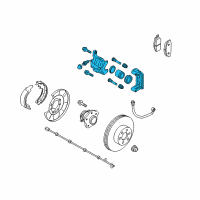 OEM 2014 Nissan Juke CALIPER Assembly-Rear RH, W/O Pads Or SHIMS Diagram - 44001-3YW0A