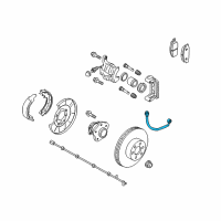 OEM 2013 Nissan Juke Hose Brake Rear Diagram - 46210-1KD2B