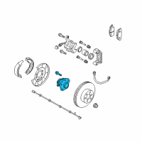 OEM 2014 Nissan Juke Hub Assembly Rear Diagram - 43202-EN11A