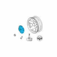OEM Ram Wheel Center Cap Diagram - 52106536AC